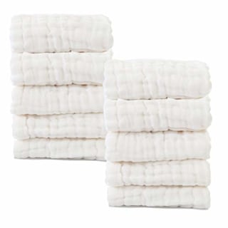 Natural Cotton Baby Muslin Washcloths