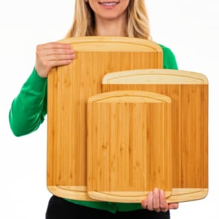 Organic Bamboo Cutting Board - Set of 3
