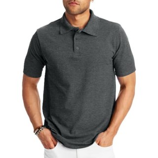 Hanes Mens Pique Short Sleeve Polo Shirt