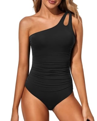 One Shoulder One-Piece Swimsuit
