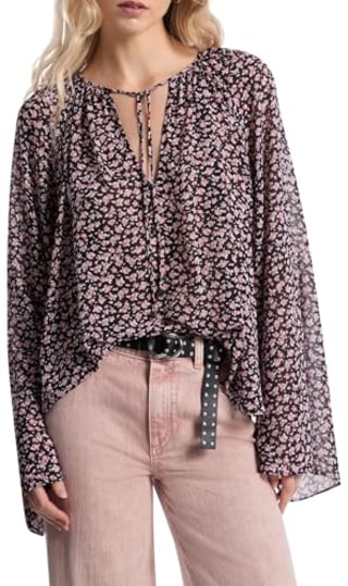 Women's Floral V-Neck Top