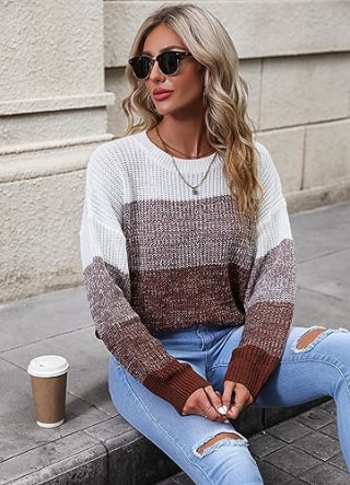 Striped Color Block Sweater