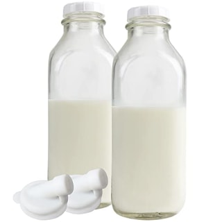 The Dairy Shoppe 1-Liter Glass Milk Bottle