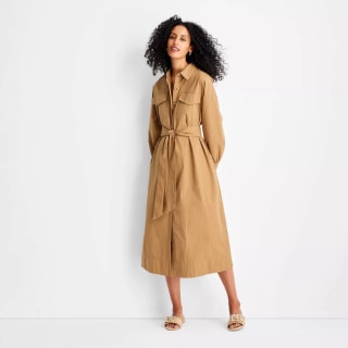 Belted Maxi Shirtdress