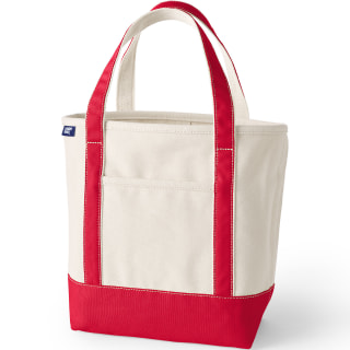 Large Natural 5 Pocket Zip Top Canvas Tote Bag