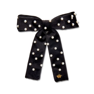 Lele Sadoughi Pearl Embellished Antoinette Bow Barrette