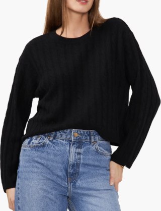 Mixed Stitch Crewneck Sweater