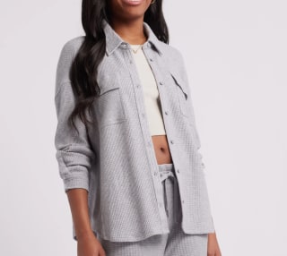 Knit Button-Up Shirt