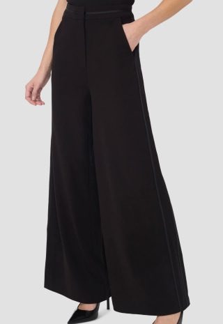 Grosgrain Wide Leg Pants