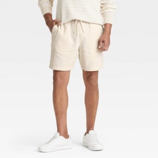 Men's Elevated Linen Blend Pull-On Shorts