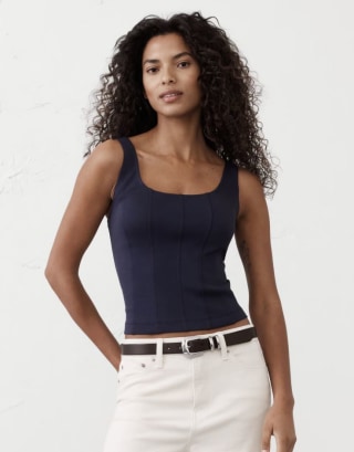 Factory Soft Touch Scuba Corset Top