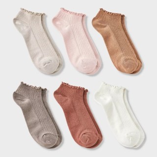 Women's Pointelle Low Cut Socks (Set of 6)