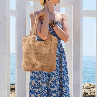 Goldtimo Straw Tote Bag