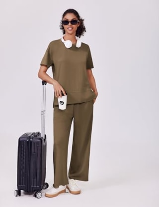 2-Piece Short Sleeve Lounge Set