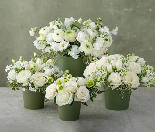 Ivory Lace Flower Arrangement
