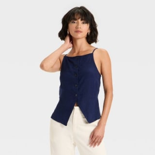 Linen Blend Vest