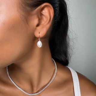 Becket + Quill Freshwater Pearl Drop Earrings