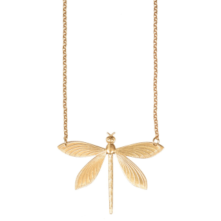 Gold Dragonfly Necklace