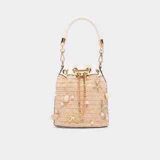 Sirenax Woven Raffia Bucket Bag