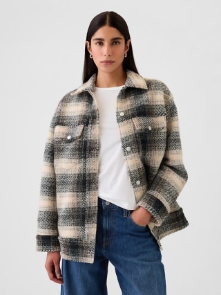 Wool Relaxed Shirt Jacket