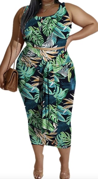 Plus-Size Bodycon Outfit Set