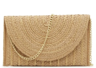 Lurex Straw Clutch