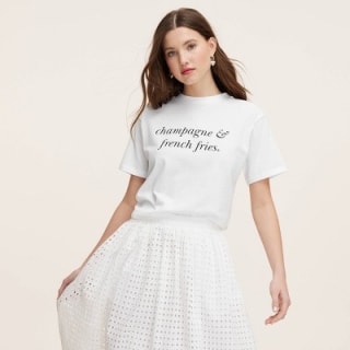 Champagne & French Fries Short Sleeve Graphic T-Shirt