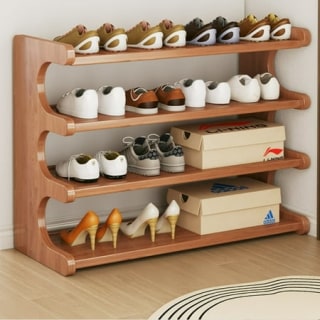 Mehoom Bamboo Shoe Rack Organizer