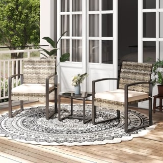 Outdoor Rattan Patio Furniture (Set of 3)