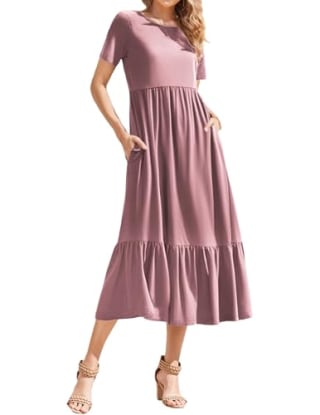 Cnlinkco Flowy Tiered Maxi Dress