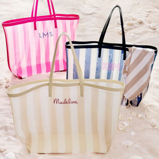 Mark & Graham Cabana Stripe Mesh Tote
