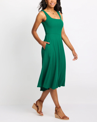 Giulietta Scoop Neck Fit & Flare Midi Dress