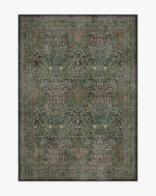Morris & Co. Blackthorn Forest Green Rug
