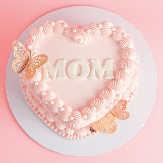 Mother's Day Vintage Heart Vanilla Bean Cake