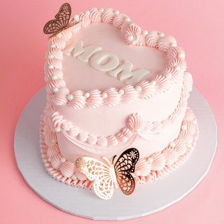 Sweet E's Bake Shop Mother's Day Vintage Heart Vanilla Bean Cake