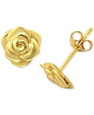 Rose stud earrings