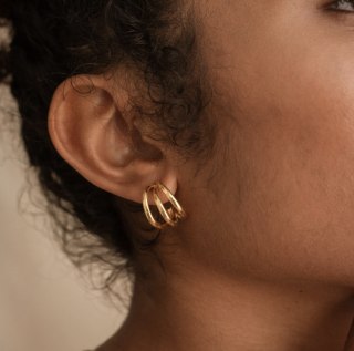 Caitlyn Minimalist Jenna Triple Hoops