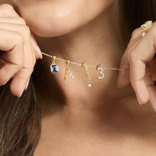 James Allen 14K Yellow Gold Initial Diamond Charm