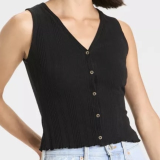 Universal Thread Button-Front Knit Tank Top