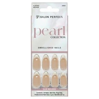 Salon Perfect 170 Pearl French Artificial Press-On Nails 