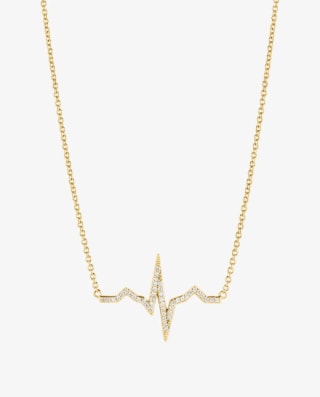 Heartbeat EKG Pavé Necklace