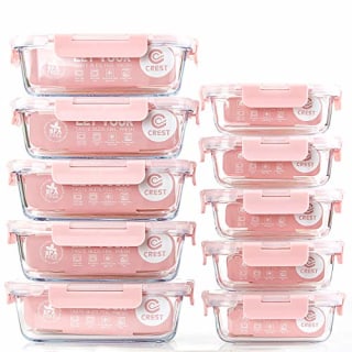 C Crest Glass Meal Prep Containers