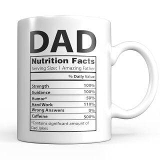 Dad Nutrition Facts Mug