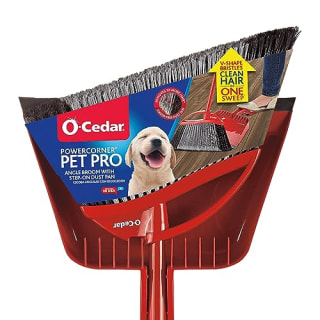 O-Cedar Pet Pro Broom with Step-On Dustpan