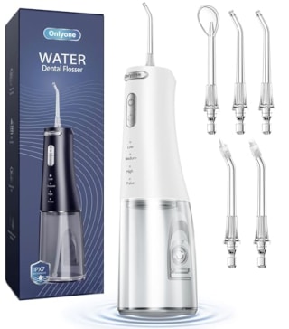 Onlyone Water Dental Flosser, 300ML Portable Oral Irrigator for Teeth