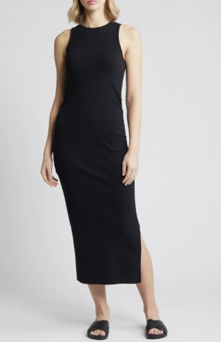 Caslon Ruched Tank Midi Dress