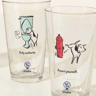 Uncommon Goods Bad Dog Wisdom Tumblers