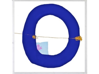 Cort Blue Circle Framed Wall Art