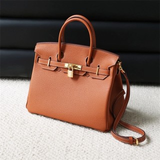 Baginning Brown Genuine Leather Satchel
