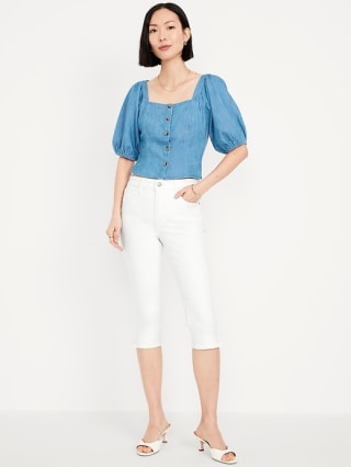 Old Navy High-Waisted Rockstar Slim Capri Jeans